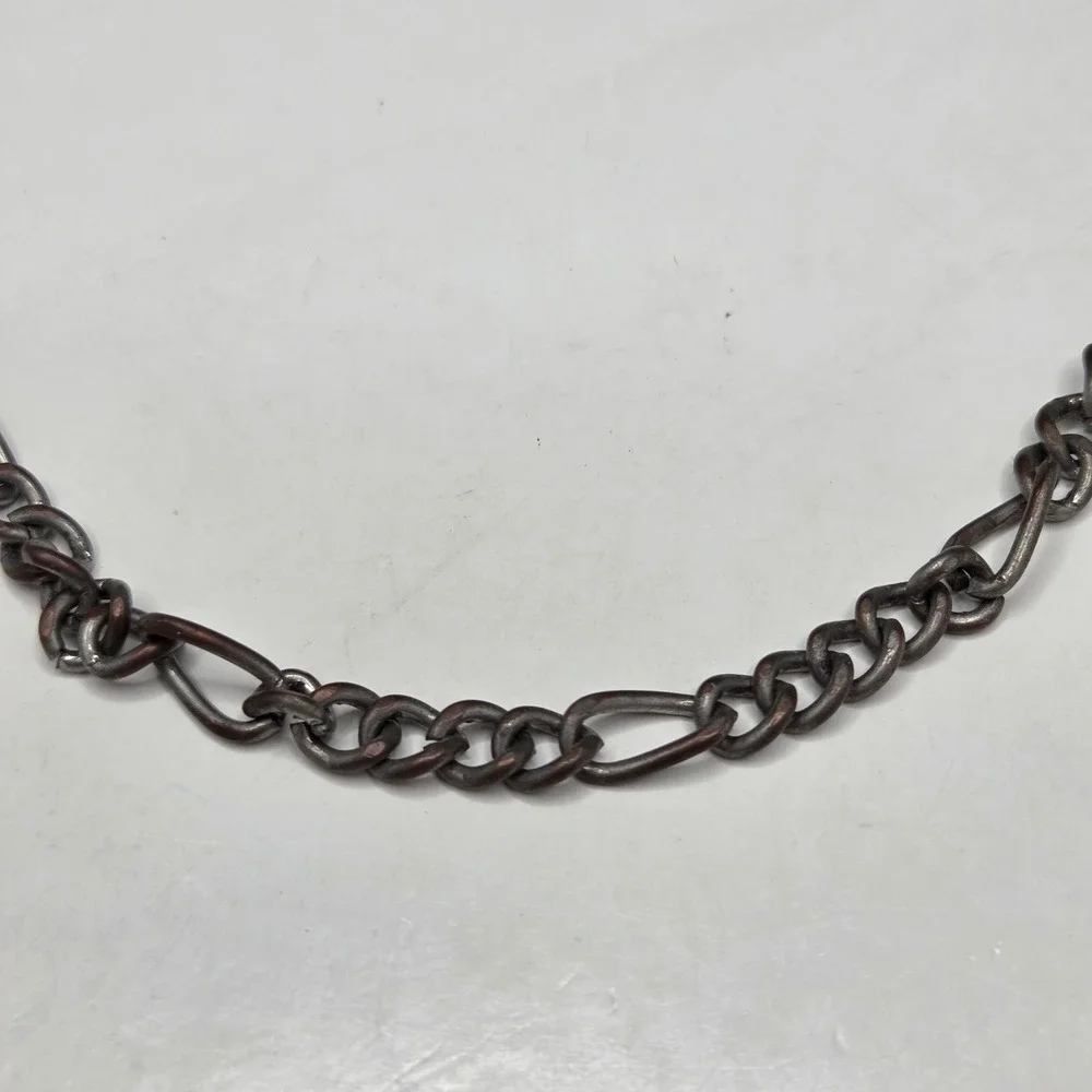 Unbranded Figaro Chain Necklace 18in Gunmetal Bronze Tone Vintage Style Link